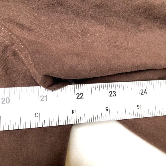 Sandro Womens XL Brown Velvet Blazer Lightweight Jacket Pockets - Picture 5 of 8